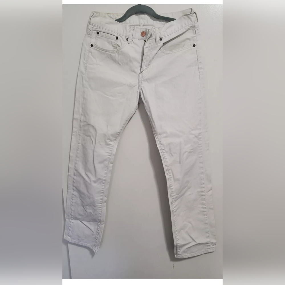 Men's Cream Colored Levi's 513 Jeans Size 31x32